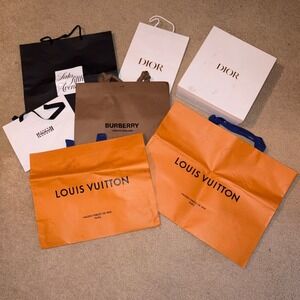 Designer Shopping Bag & Box Lot‎ – Dior LV Burberry Saks Wolford – Free Shipping